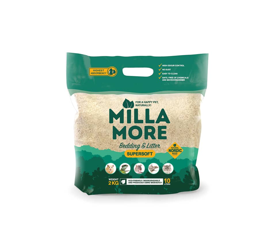 MILLAMORE SUPERSOFT dabīgi koksnes pakaiši putniem, grauzējiem 10L 2kg